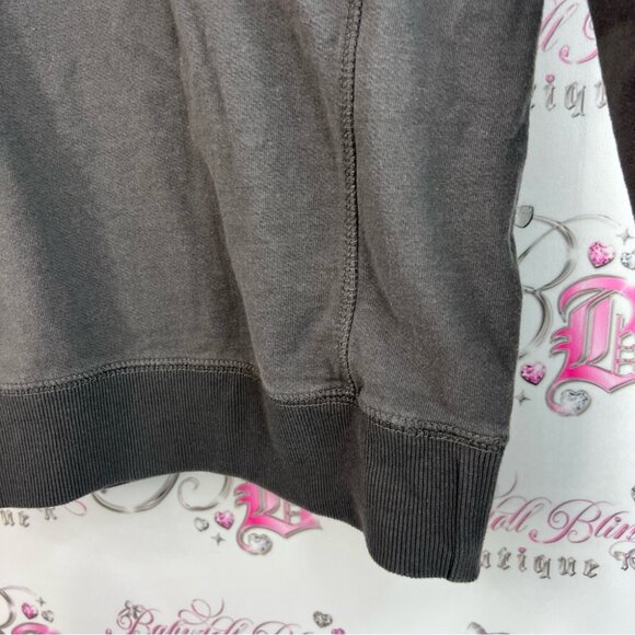 Cotton On long sleeve top La Ga Dark Gray Crewneck with Pink Lettering - Picture 6 of 13